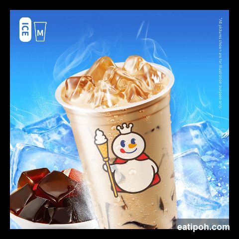 Iced Milk Tea with Grass Jelly