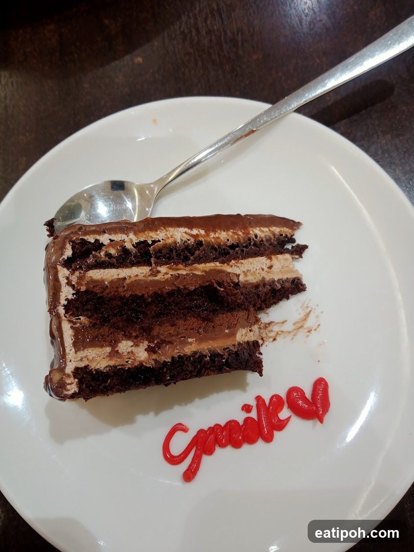 Chocolate Layer Cake on Plate
