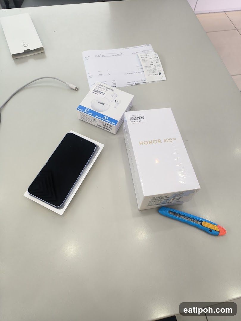 Unboxed Electronics on Counter
