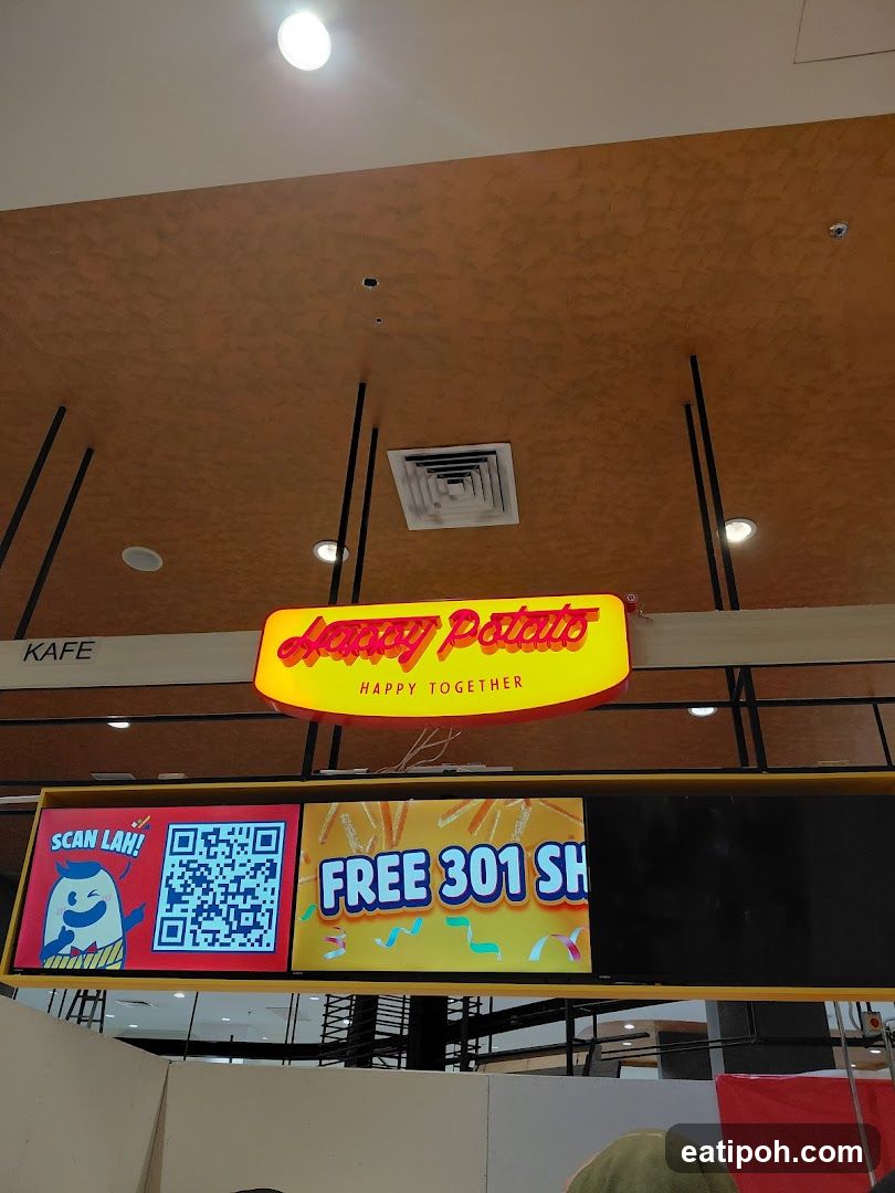 Happy Potato storefront signage