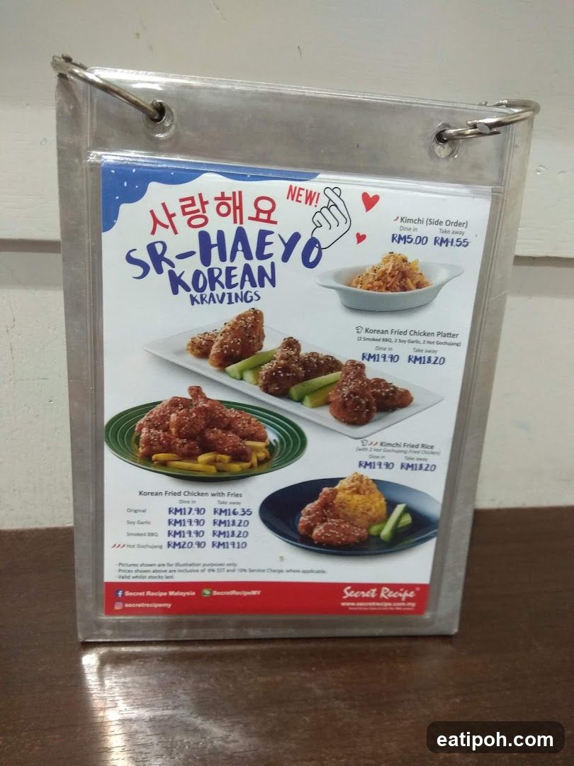SR-HAEYO KOREAN KRAVINGS Menu