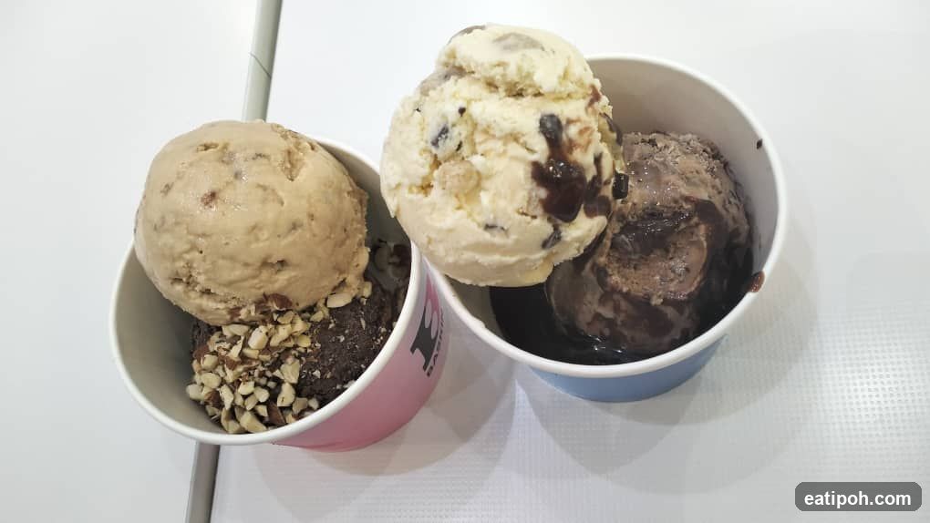 Ice Cream Scoops in Cups
