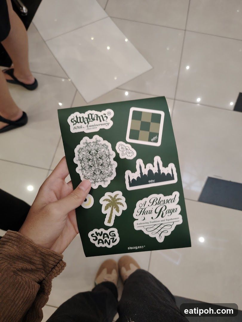 Sticker Sheet Held in Hand