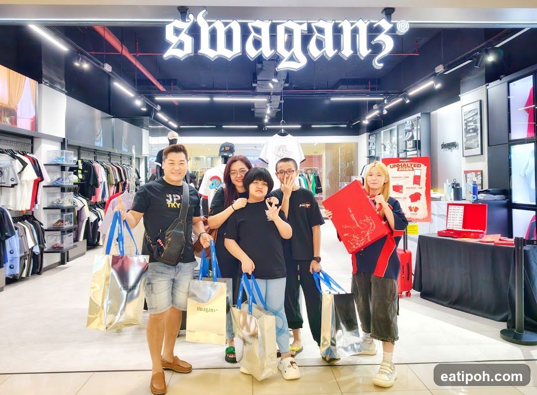 Group photo inside Swaganz store