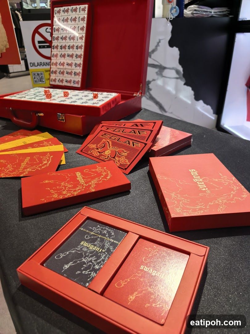 Red-themed product display