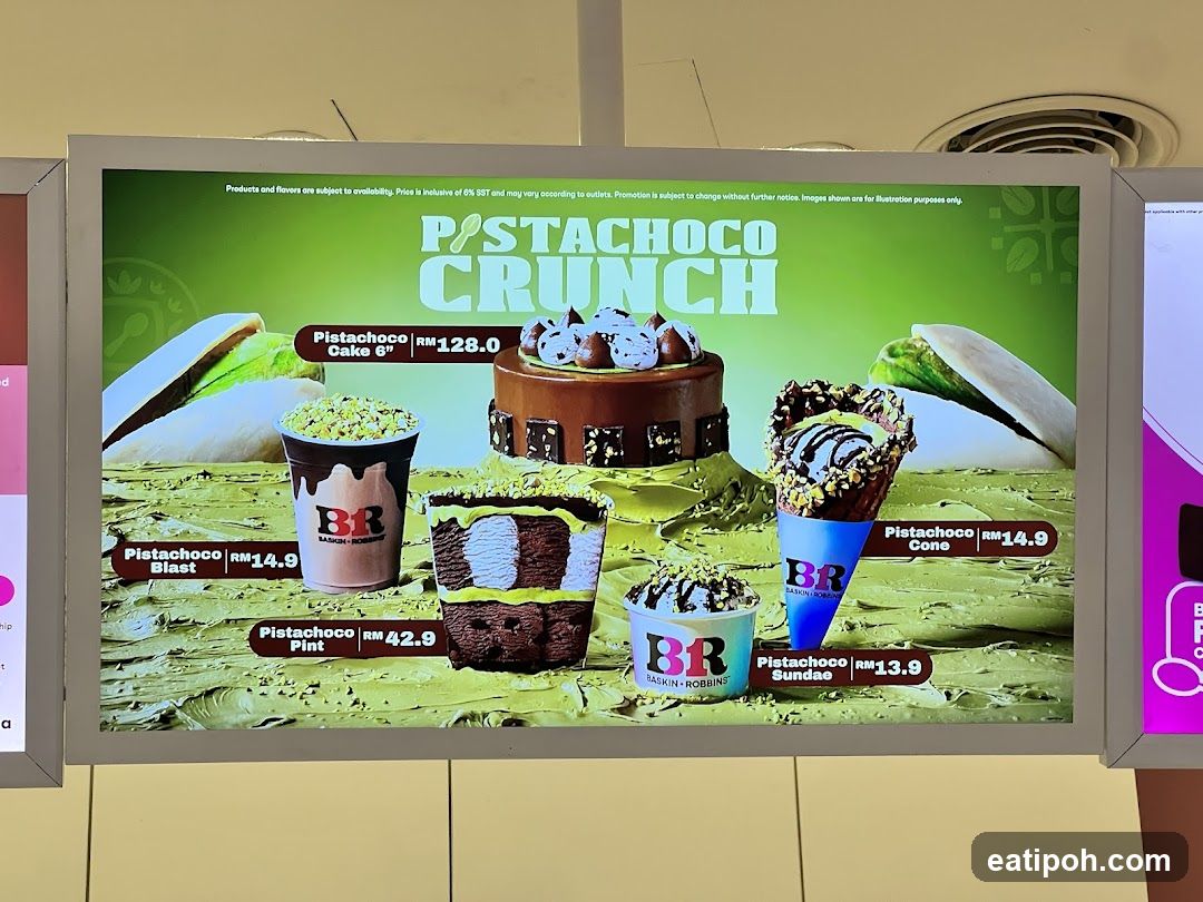 Pistachoco Crunch Menu