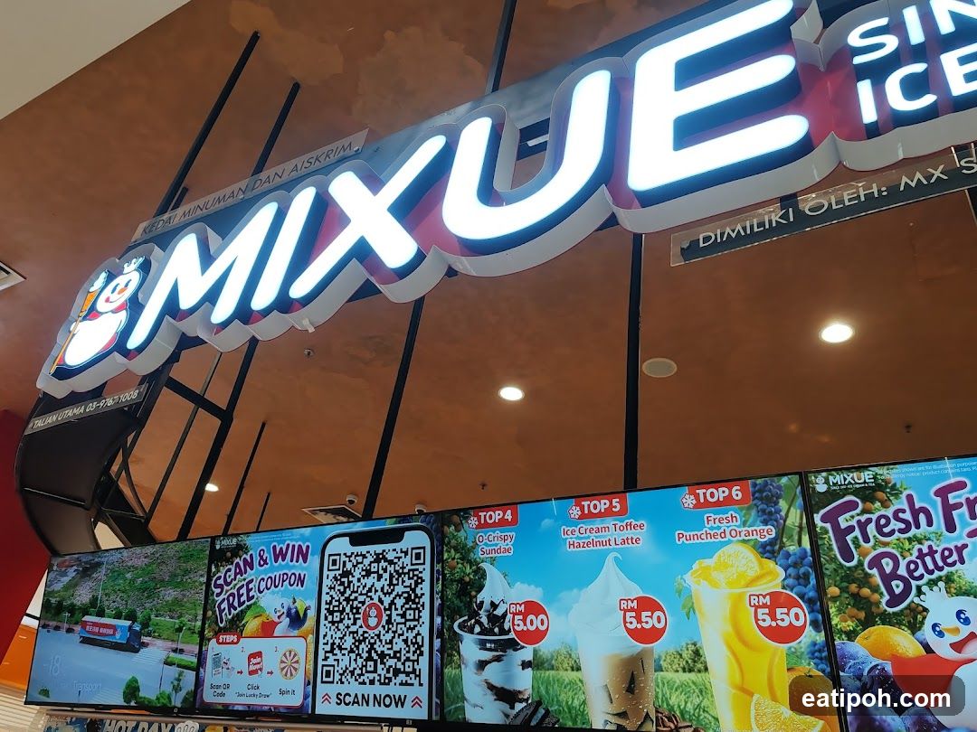 Mixue Ice Cream Shop Interior Signage
