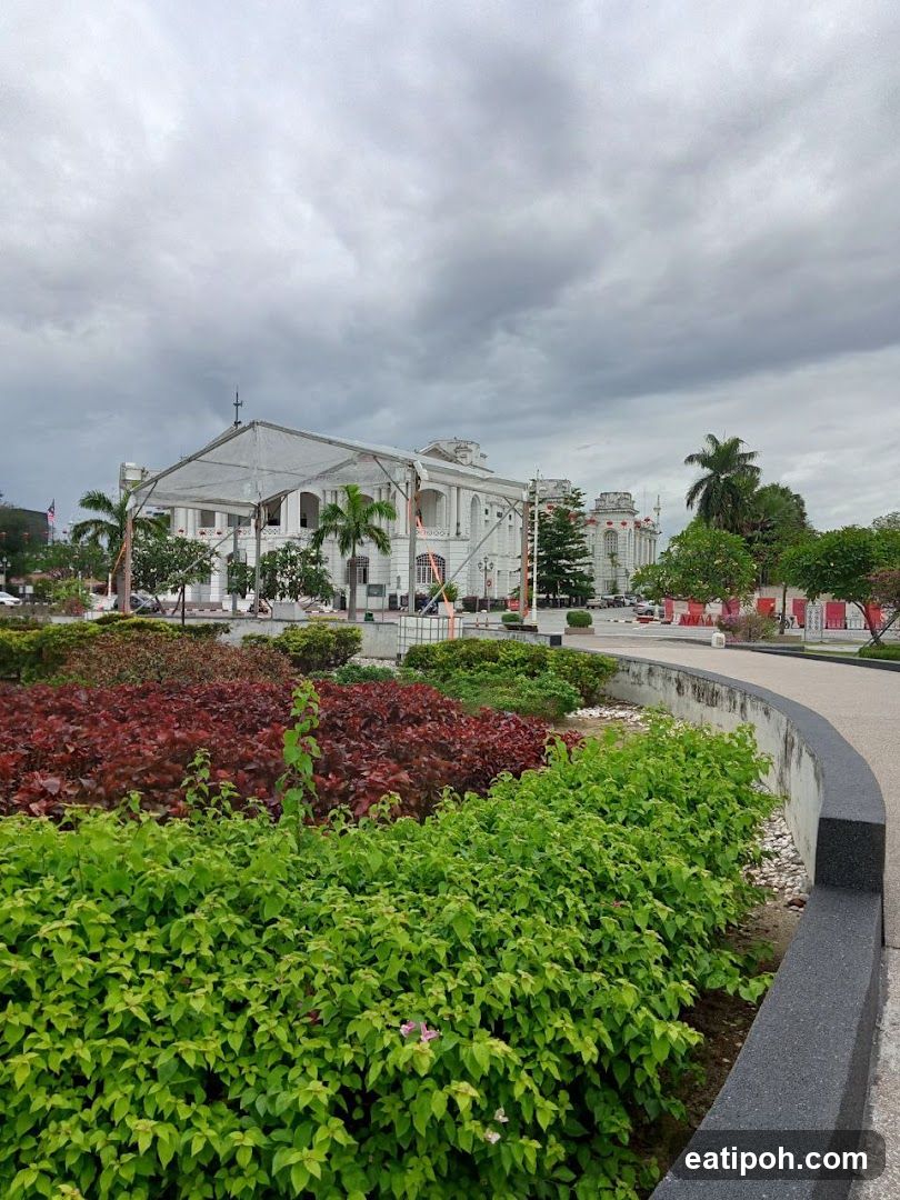 Outdoor View of Historic Building with Gardens