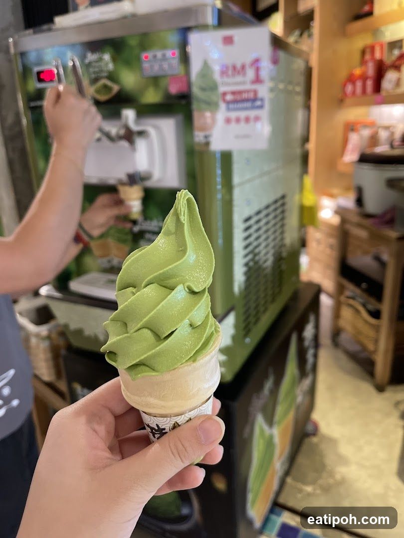 Matcha Soft Serve Ice Cream