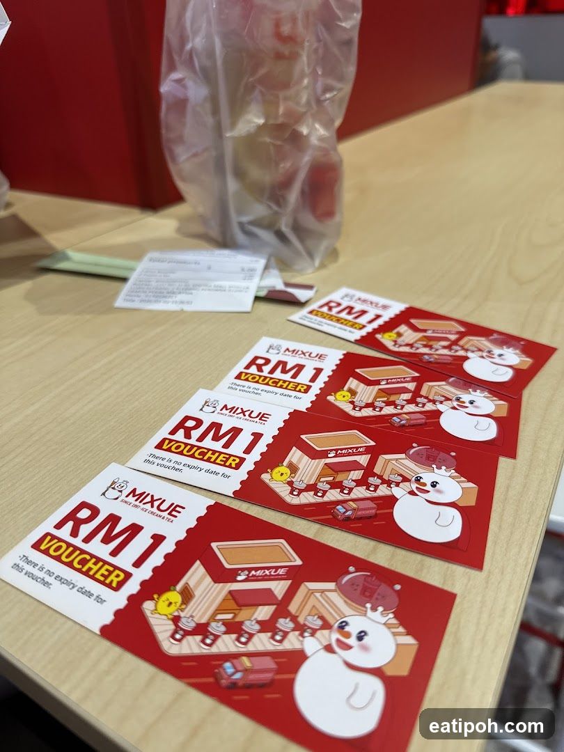 RM1 Vouchers on Table