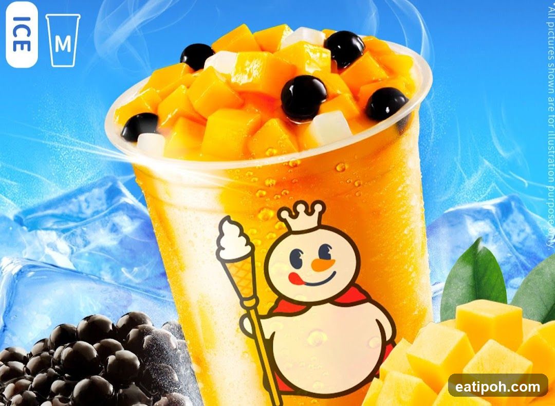 Mango Bubble Tea Product Advertisement