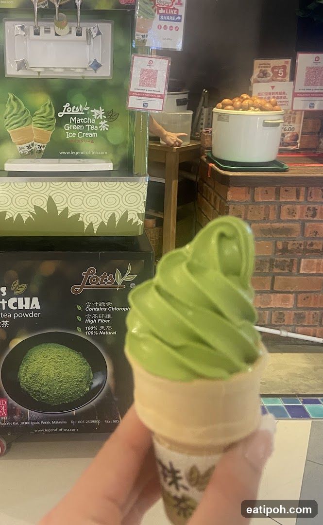 Matcha Ice Cream Product Display