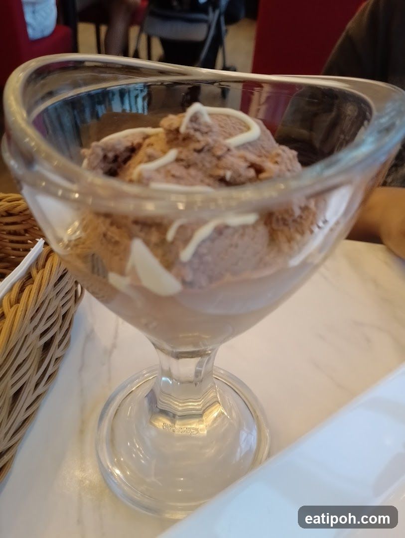 Ice Cream in Glass Bowl