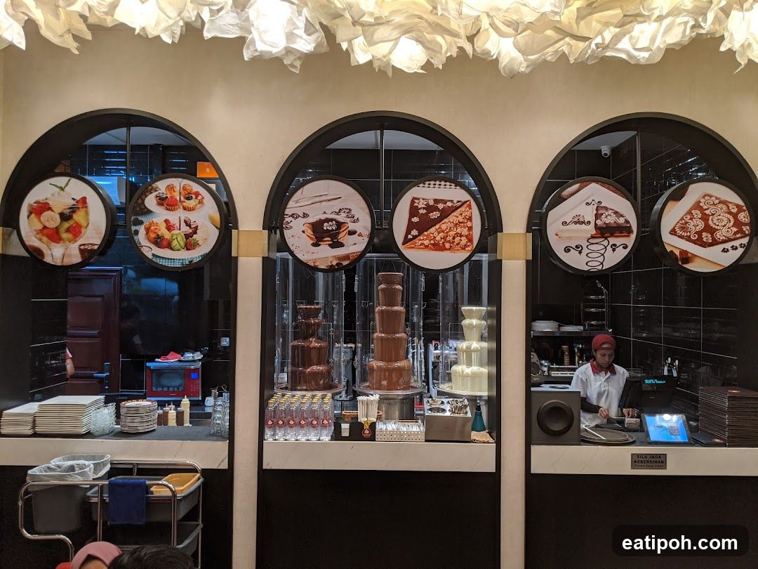 Interior Chocolate Fountain Display