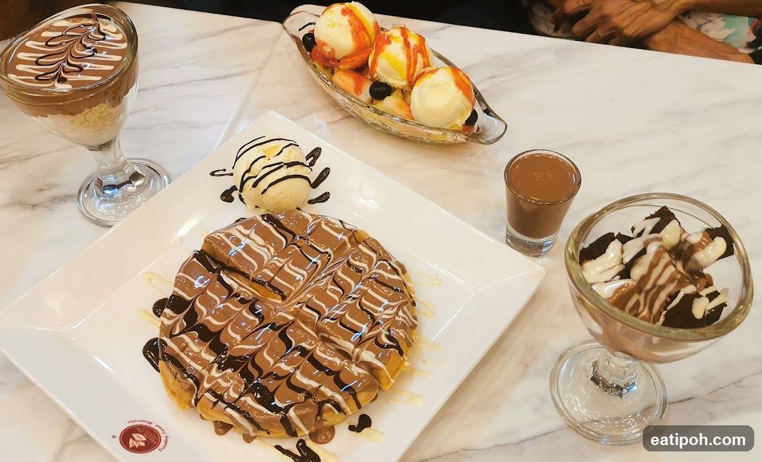 Dessert Spread on Marble Table
