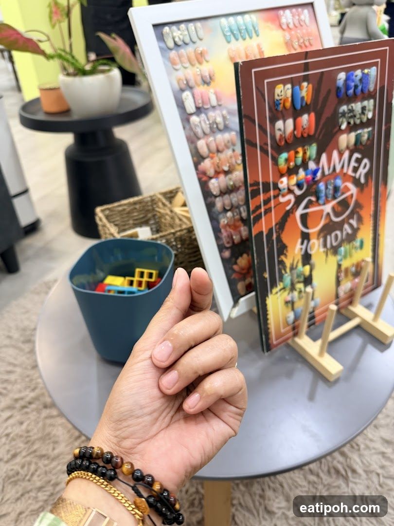 Nail Art Display in Interior Shop