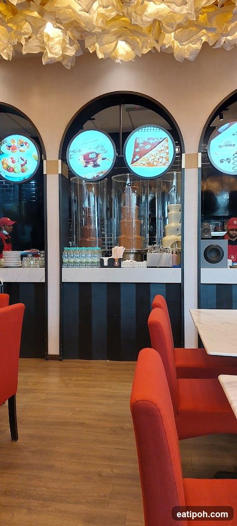 Interior of a dessert shop
