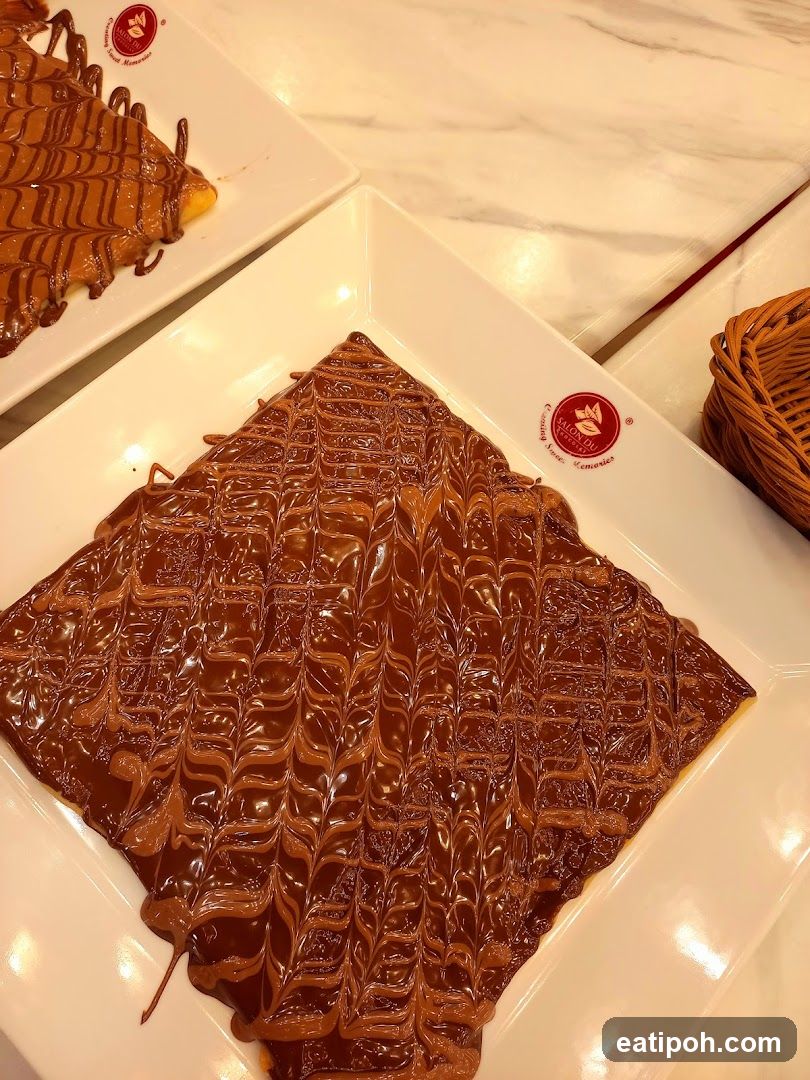 Chocolate Drizzled Crêpe