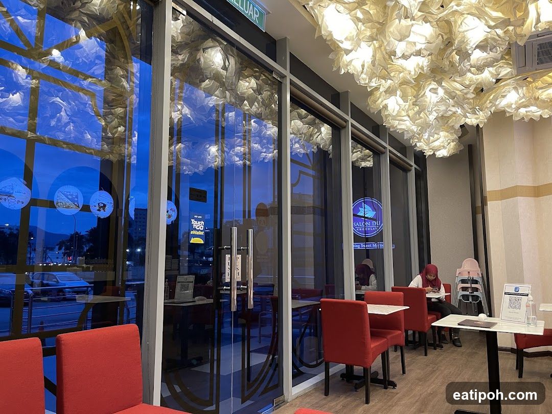 Interior of a modern café