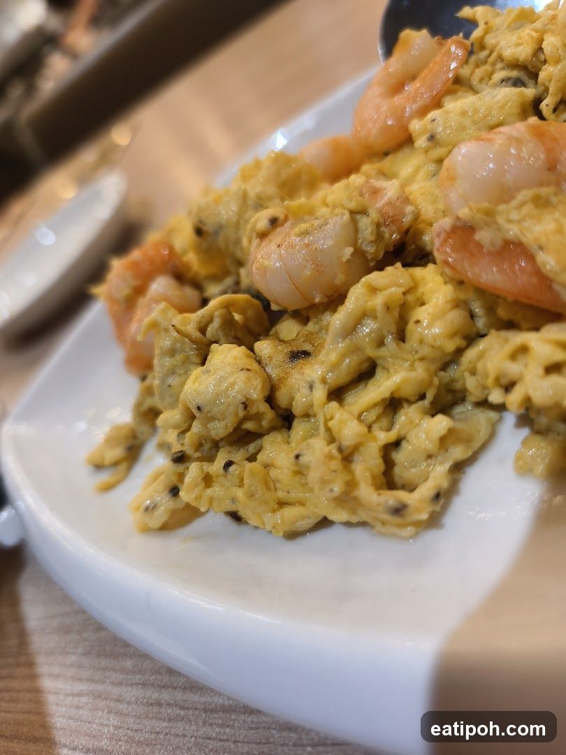 Close-up of Shrimp Scrambled Eggs