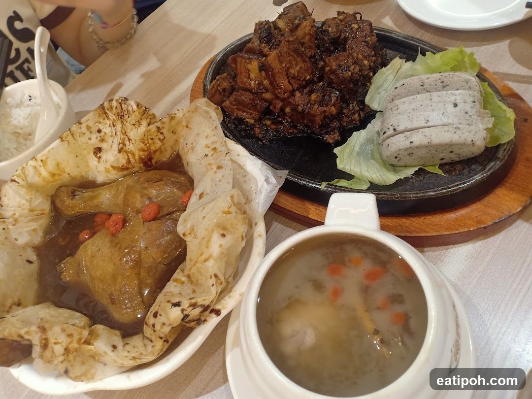 Dining Table with Food Items