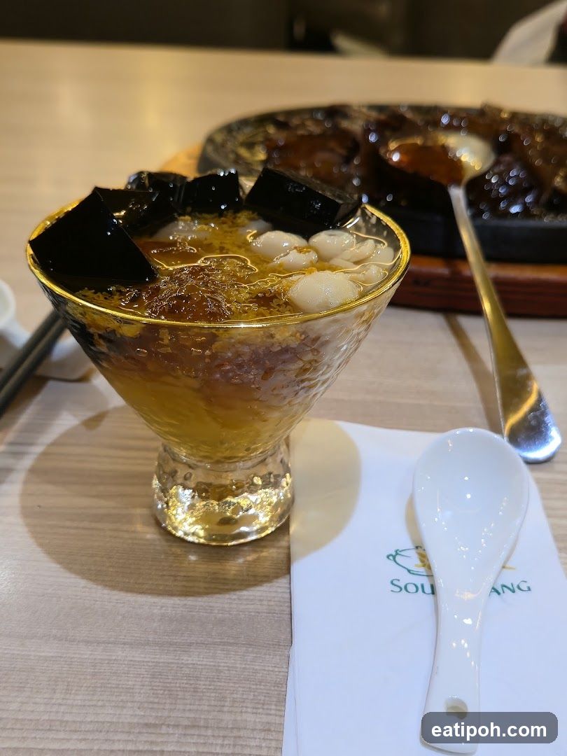Dessert in a glass bowl