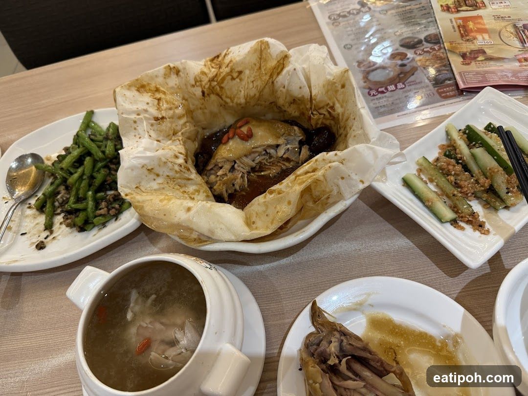 Dining table with Chinese dishes