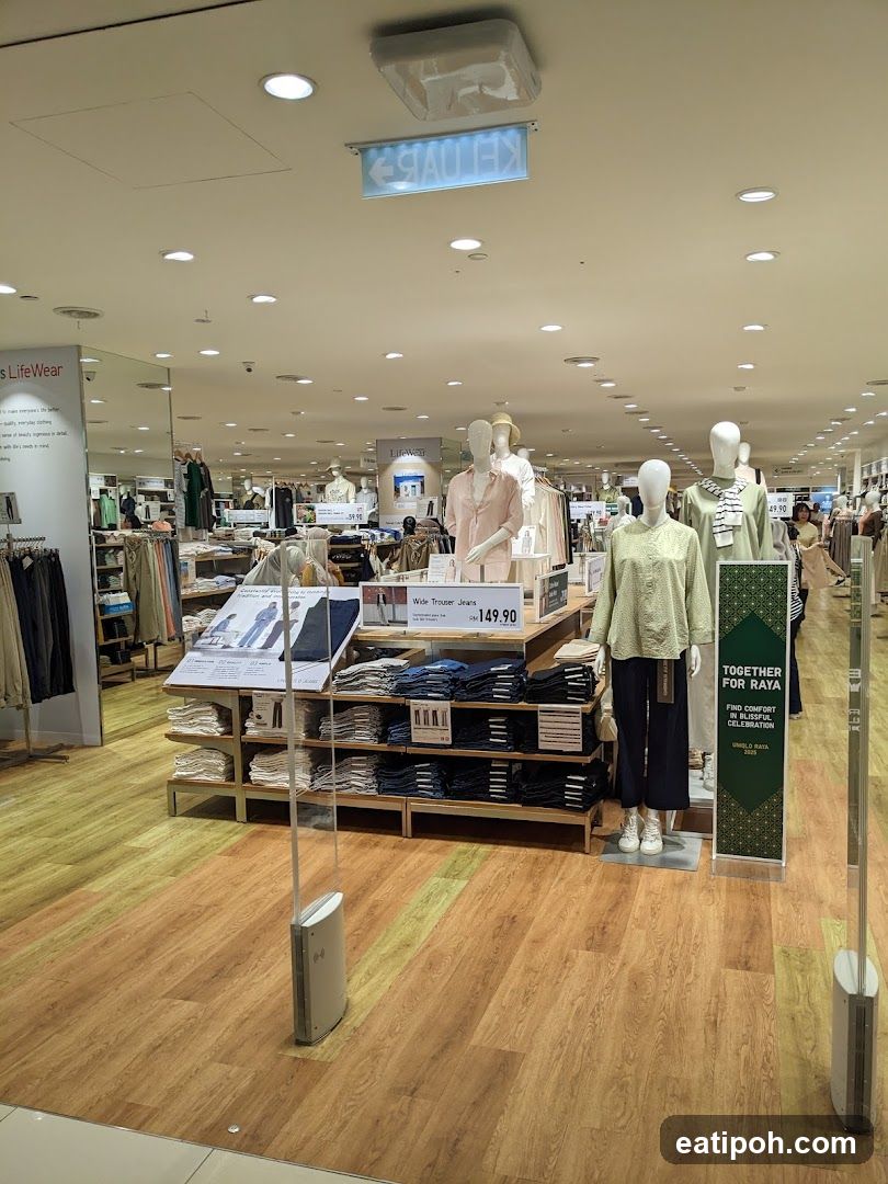 Interior of clothing store