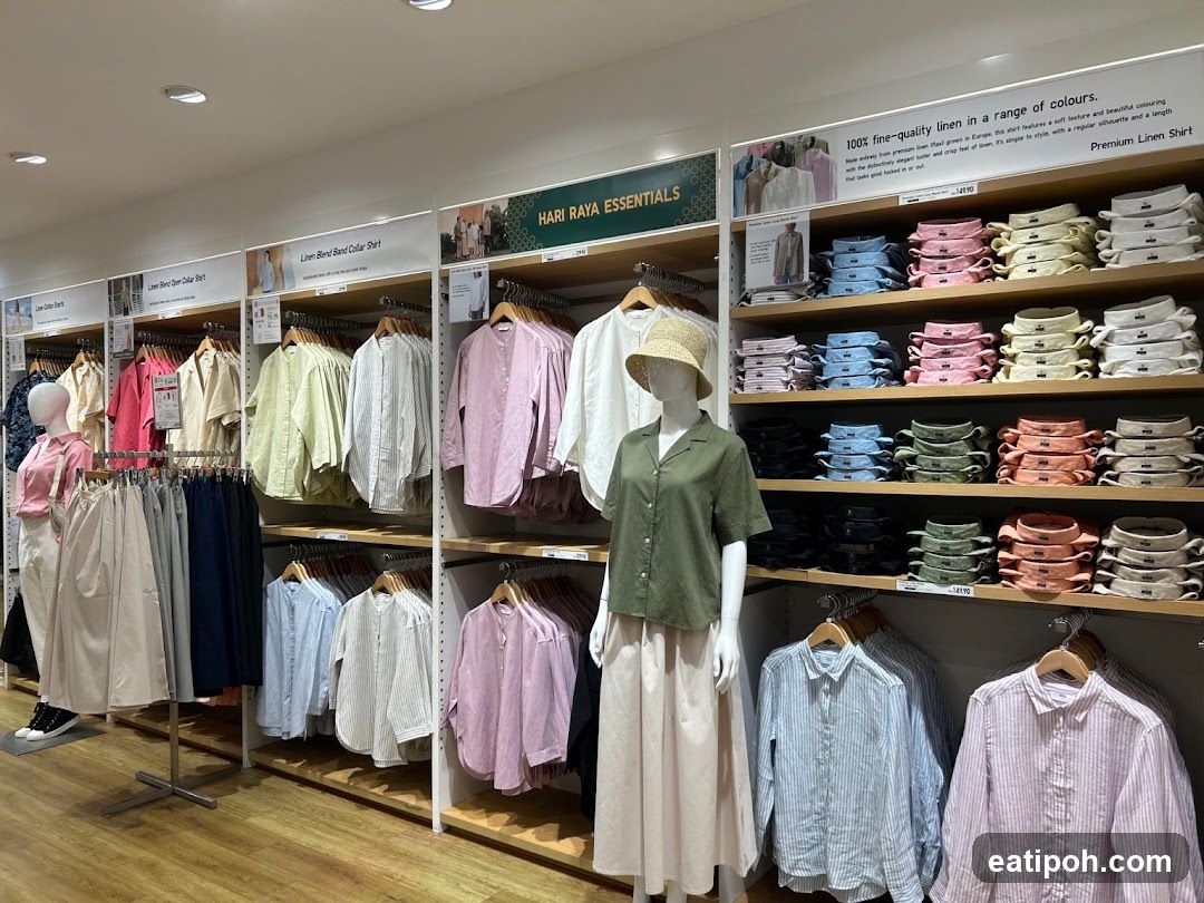 Interior of clothing store