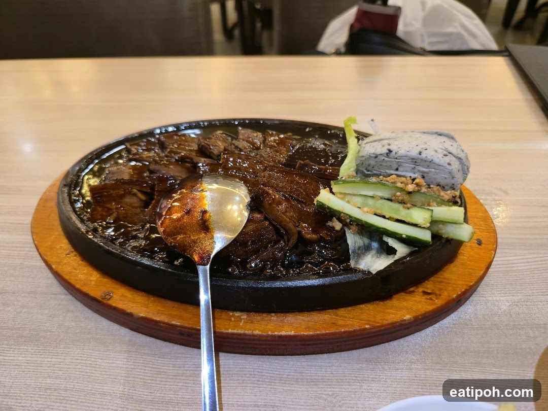 Food on a Sizzling Plate