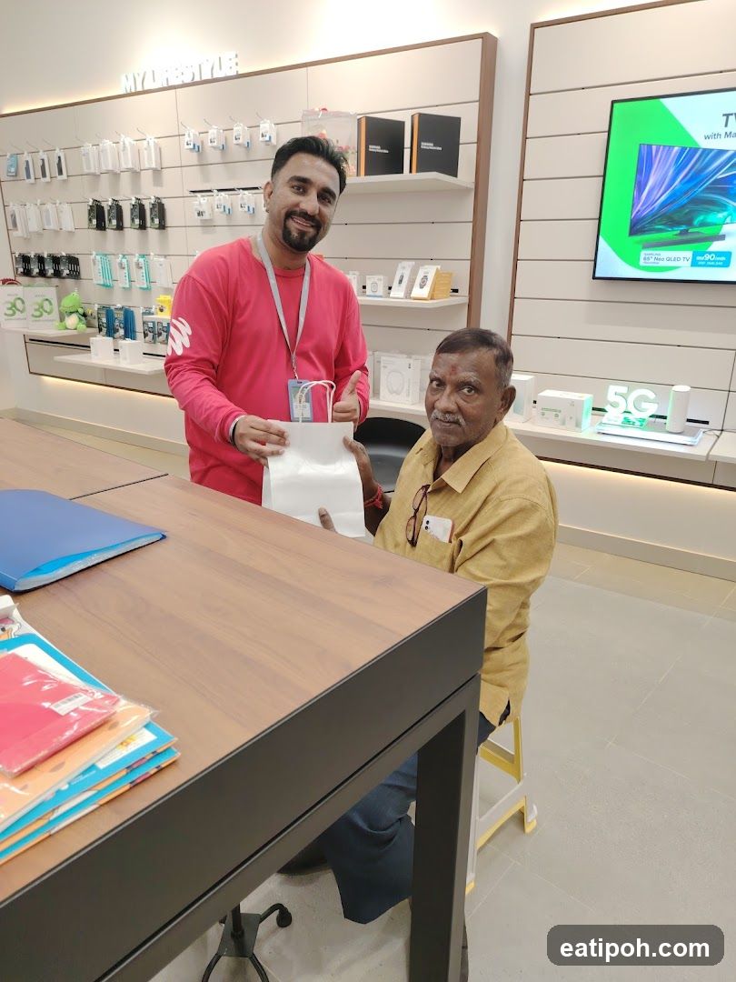Inside a retail store