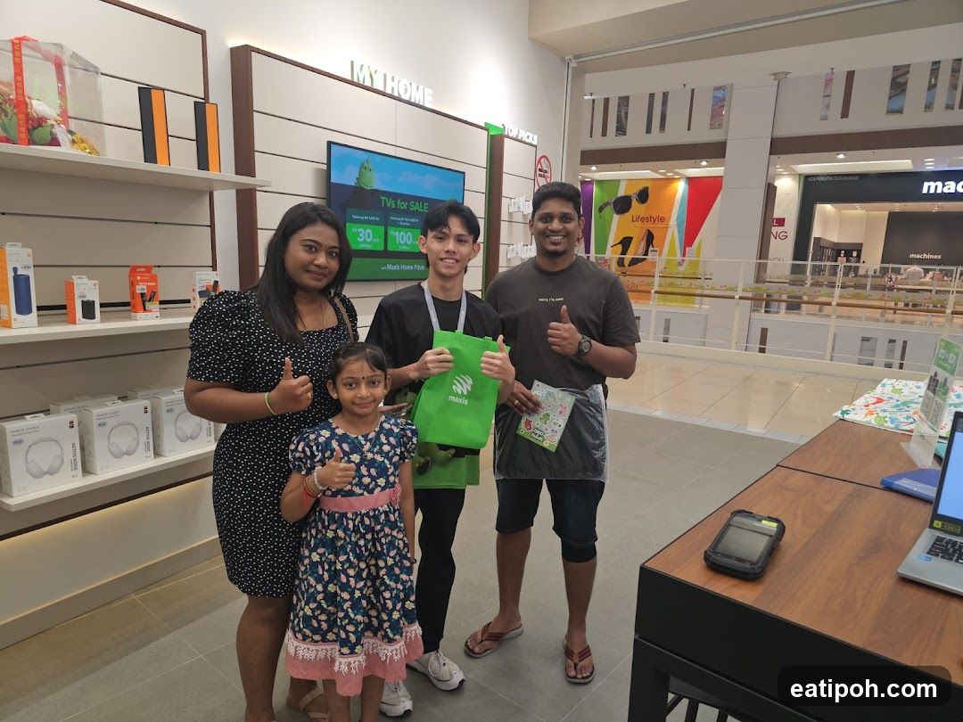 Group photo in electronics store