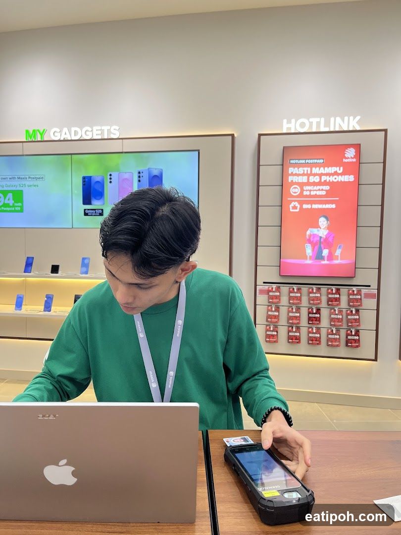 Inside a retail store
