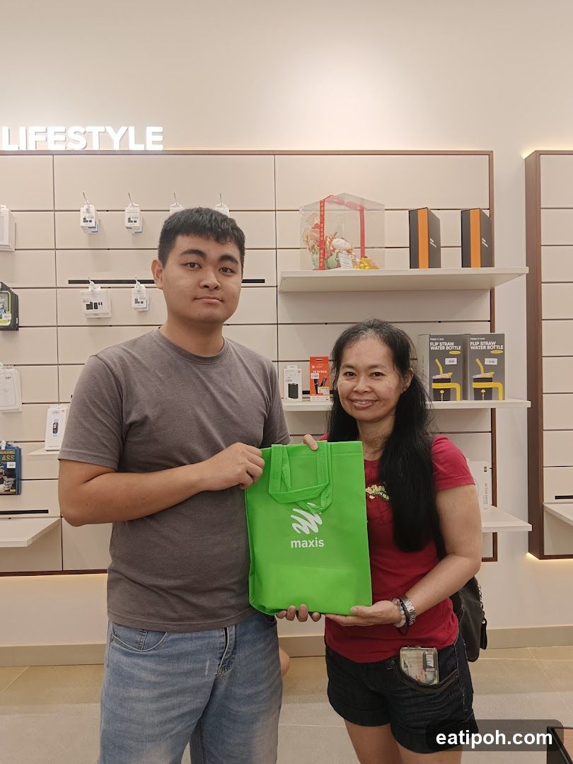 Two individuals in a store