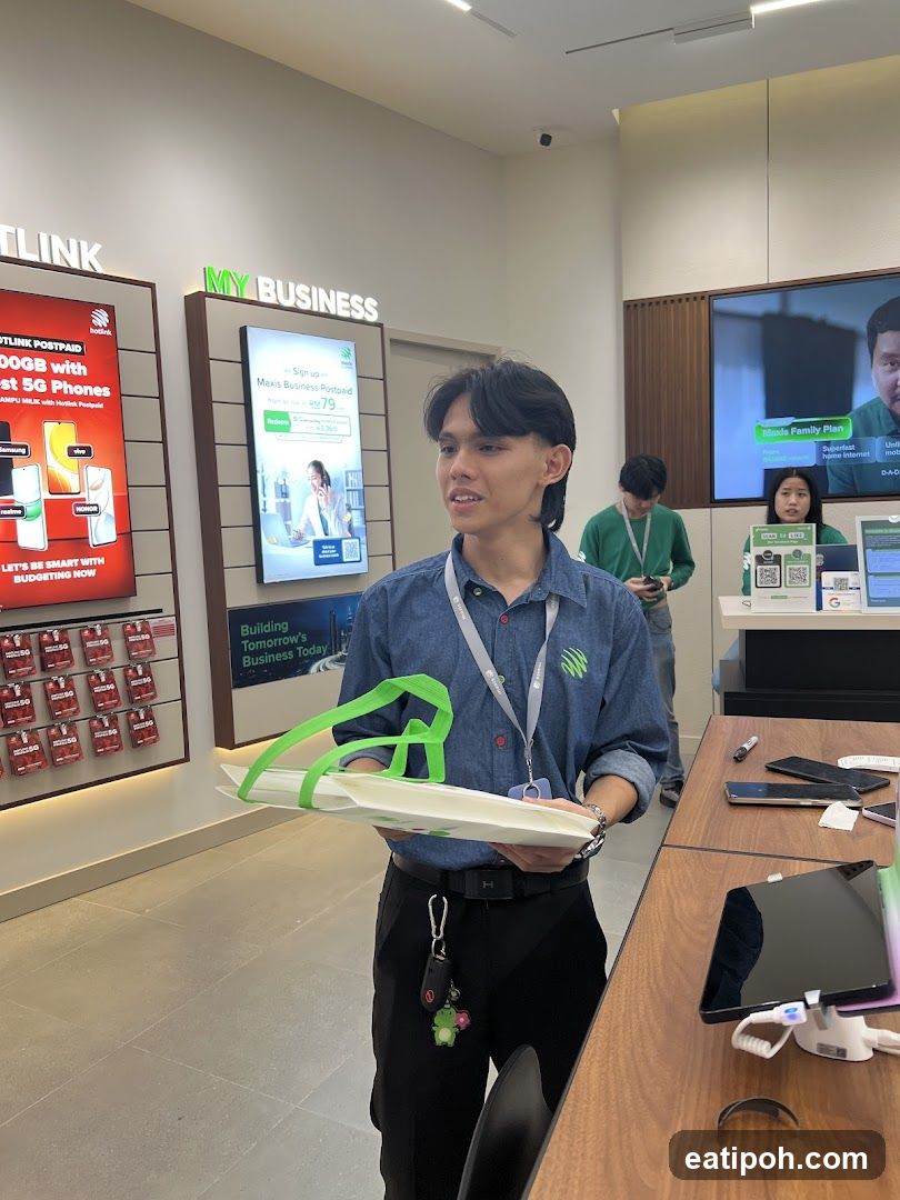Inside a retail store