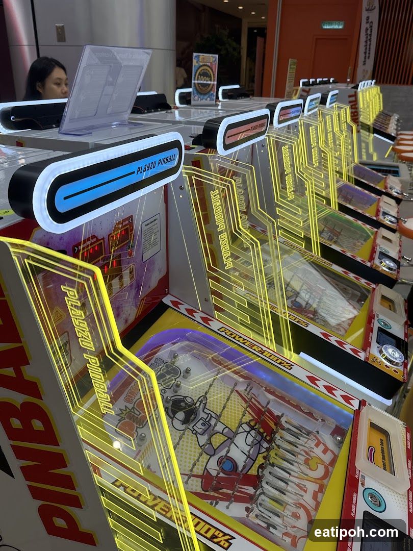 Pinball Machines in Indoor Arcade