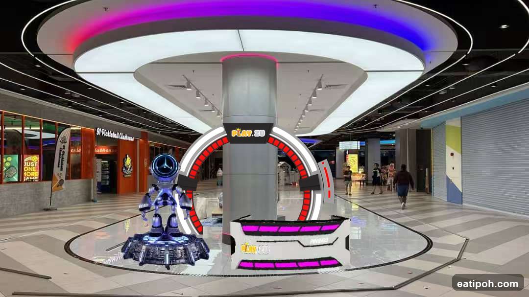 Shopping Mall Interior with VR/AR Display