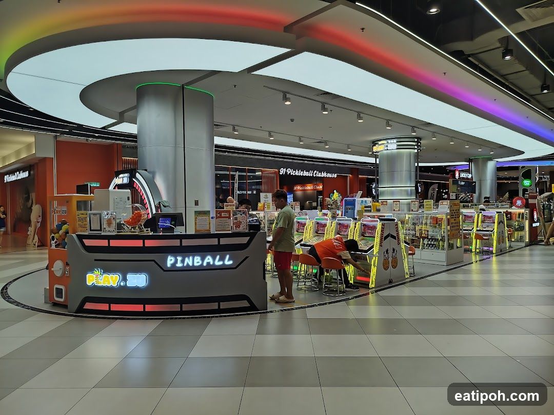 Pinball Arcade Area in Mall