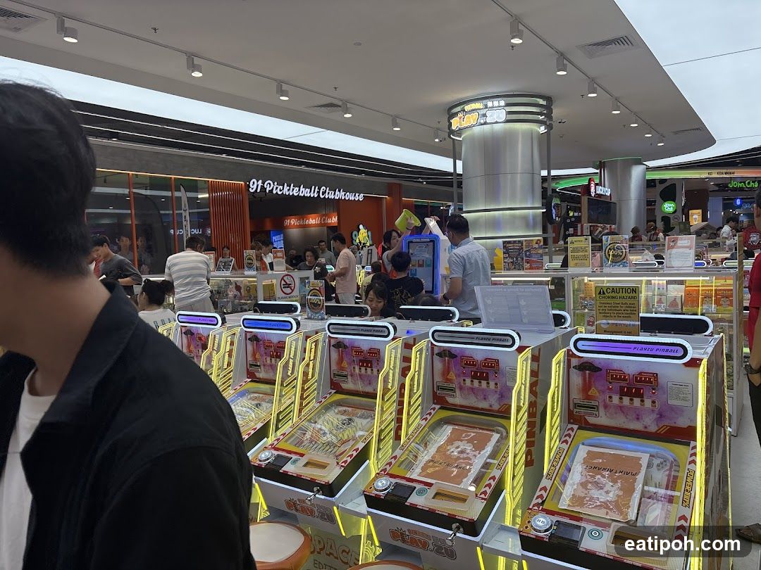 Arcade Games in Shopping Mall Interior