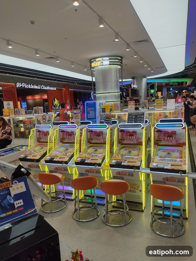 Arcade Game Area in Shopping Mall