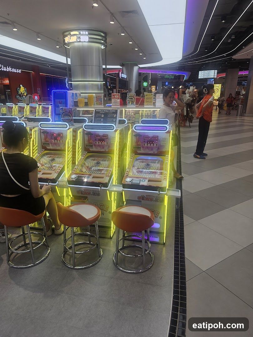 Shopping Mall Interior with Gaming Machines