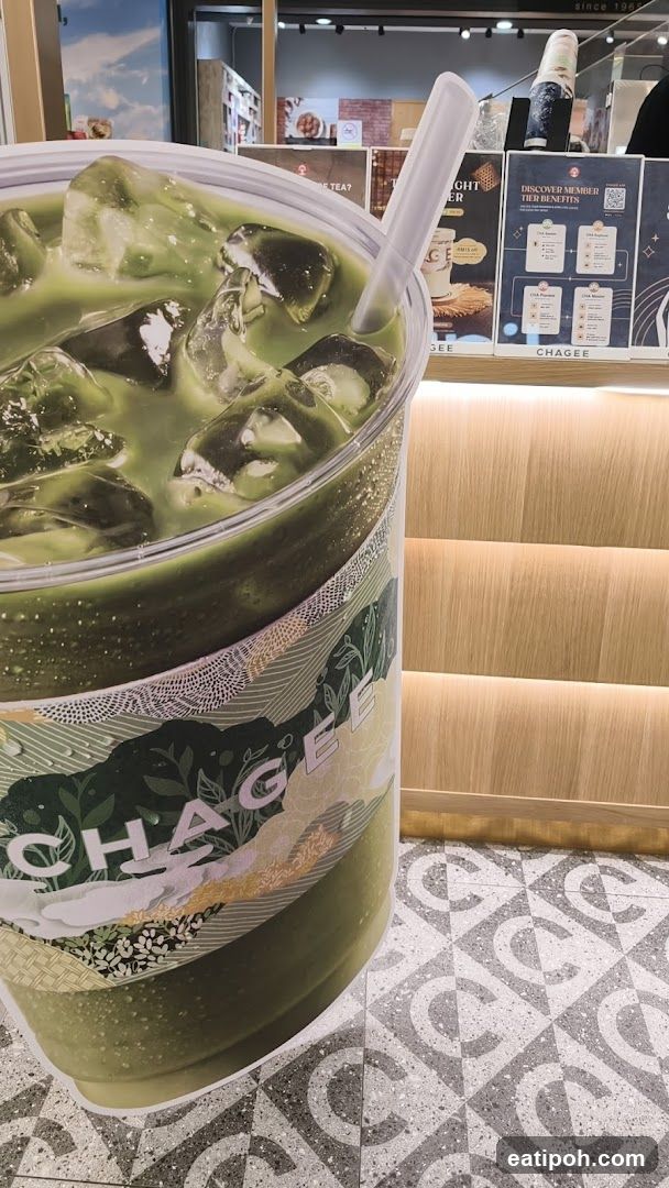 Matcha Drink at Chagee Store