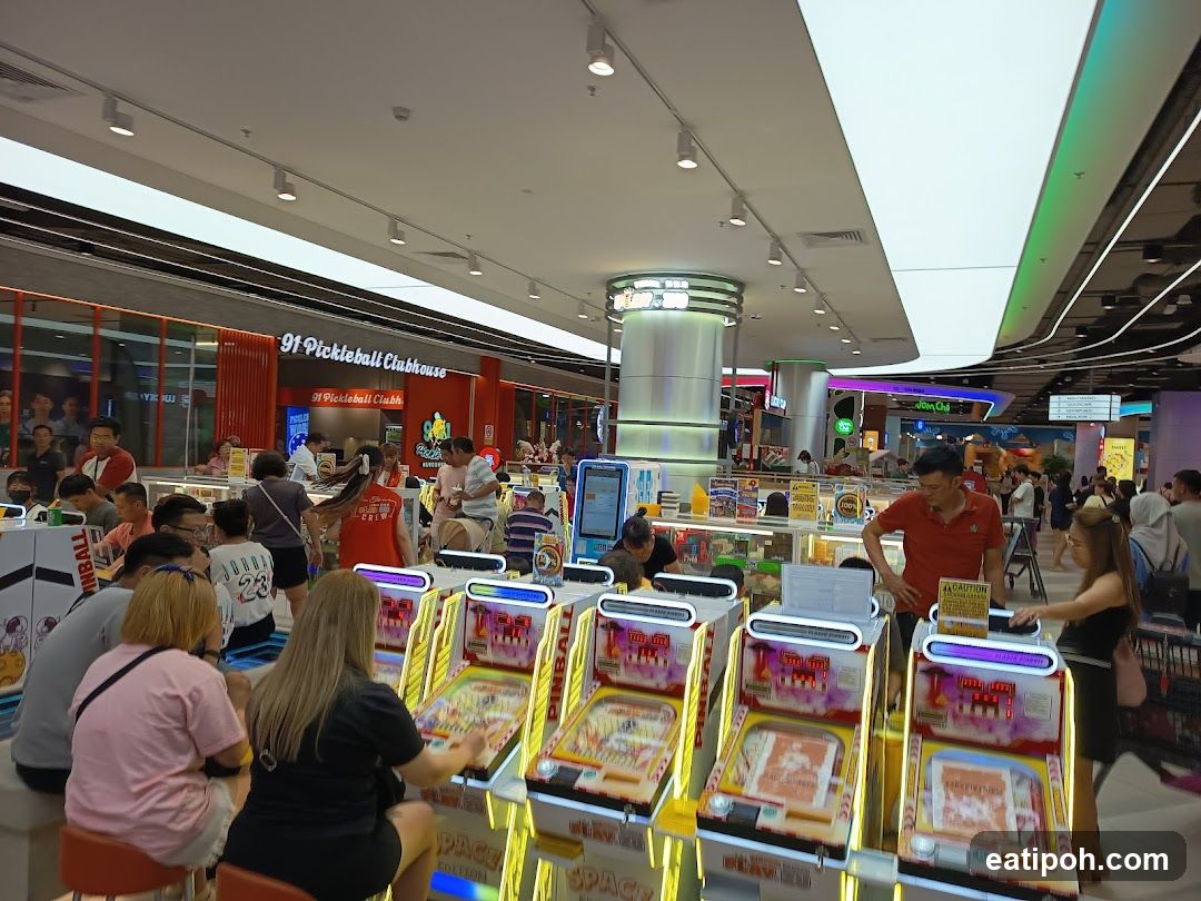 Shopping Mall Interior with Game Machines