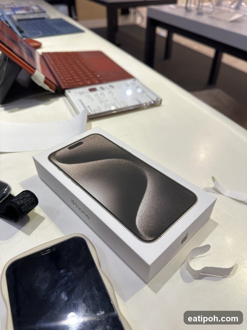 iPhone Display at Retail Counter
