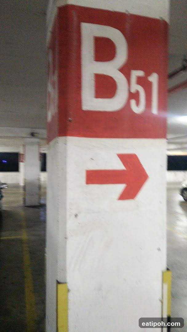 Parking Garage Column Sign