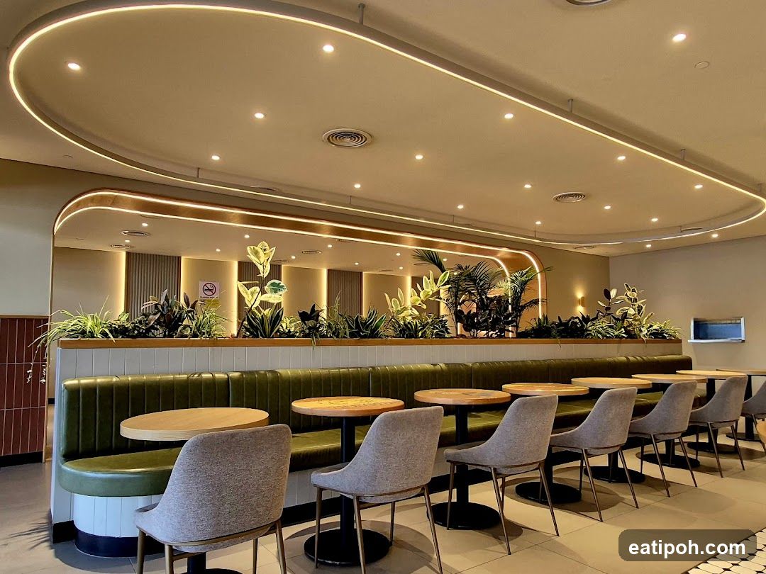 Interior of a modern café or restaurant