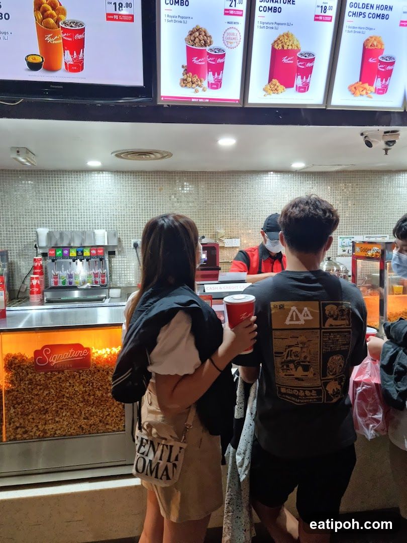 Customers at a food counter