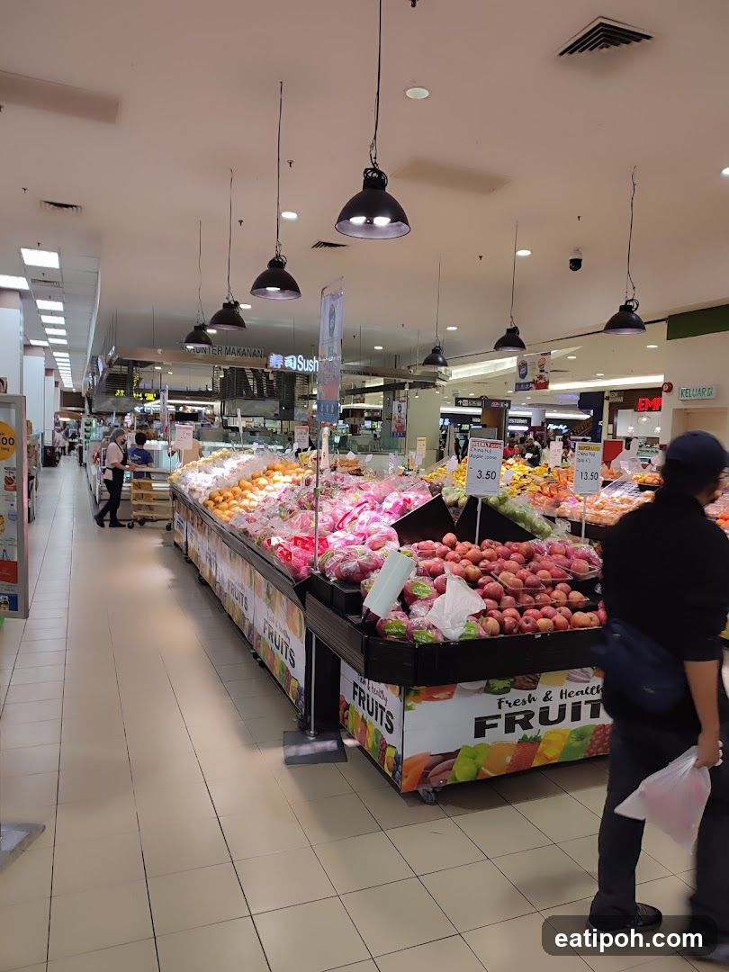 Supermarket Interior Fruits Section