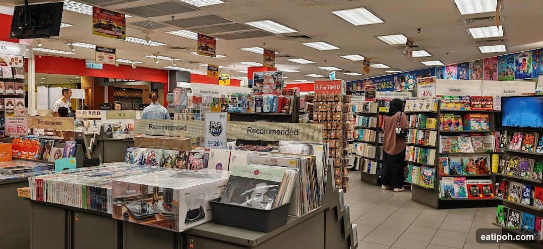 Interior of a bookstore or comic shop