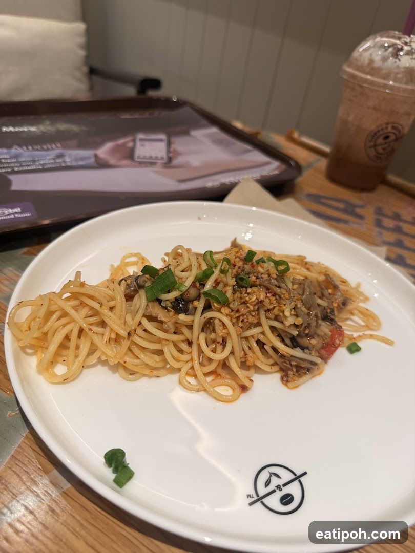 Spaghetti Dish with Garnish